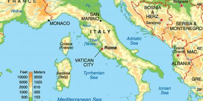 Mapa Rzymu geografii