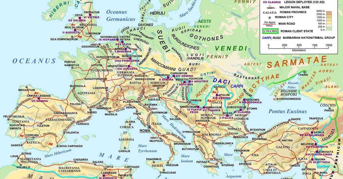 Mapa cesarski Rzym 