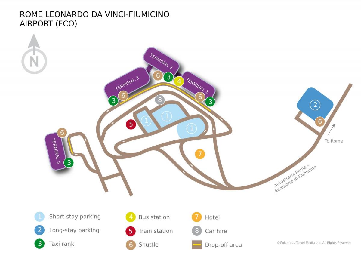 FCO terminal mapa