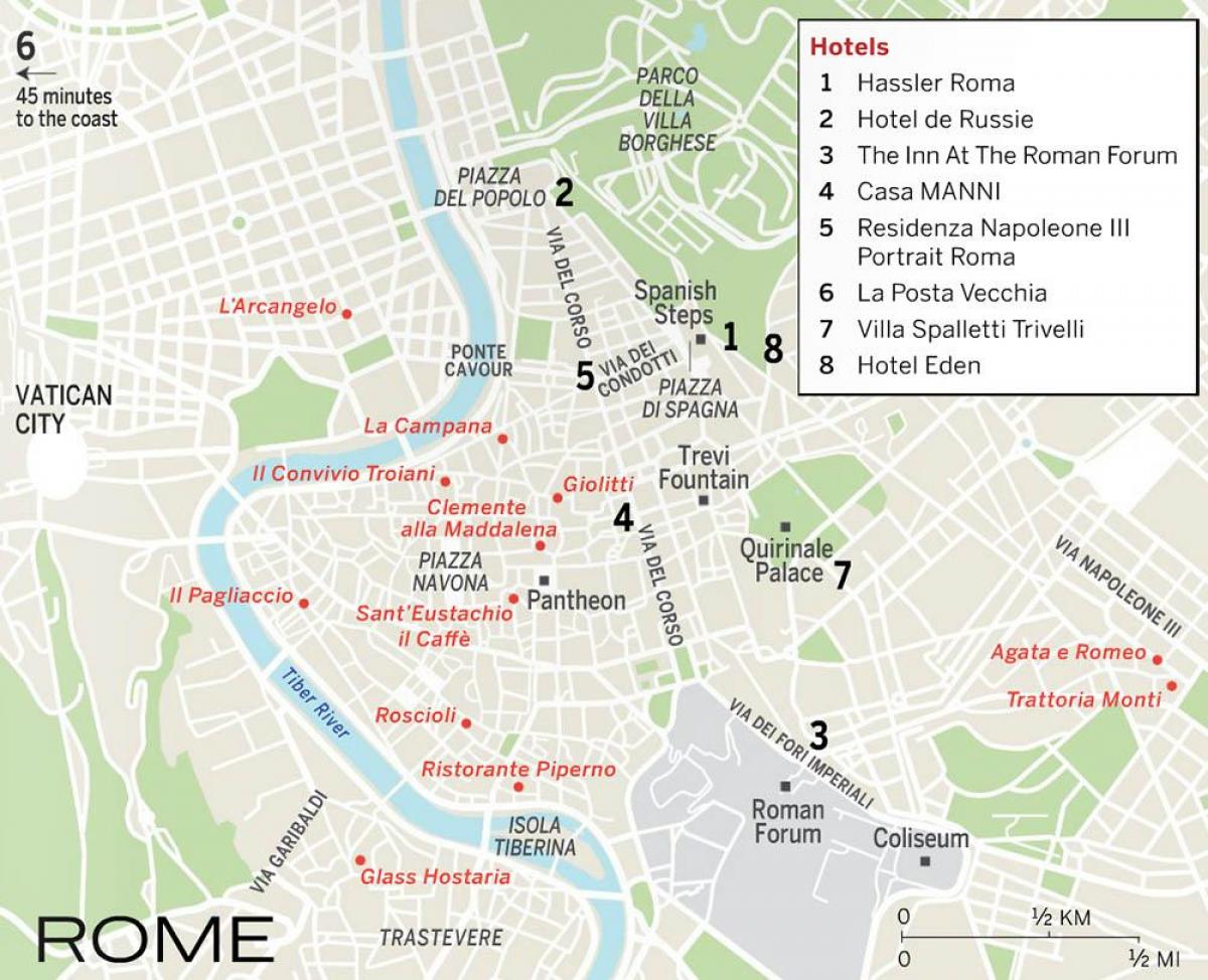 mapa Rzymu, Rzym, Włochy