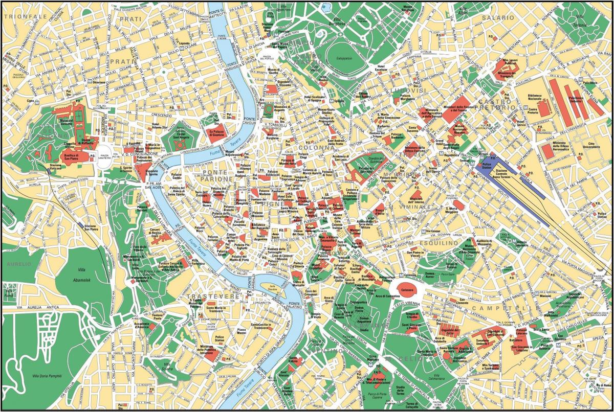 mapa ulic w Rzymie, Włochy