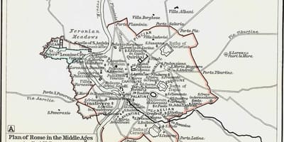 Mapa średniowieczny Rzym