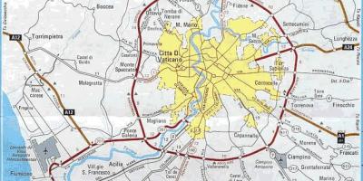 Mapa historyczne centrum Rzymu 