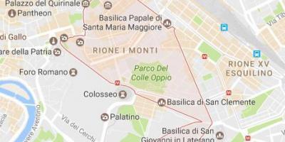 Mapę Monty Rzym