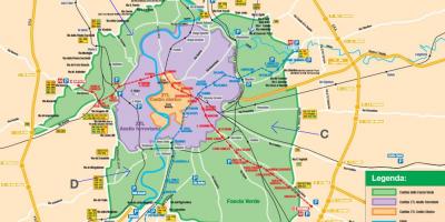 Mapa Rzymu parking