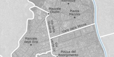 Mapa Prati W Rzymie