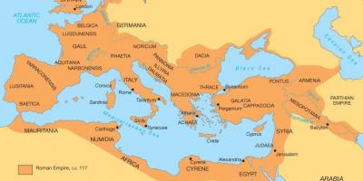Starożytny Rzym Mapa Rzeki Tyber Fizyczna Mapa Starożytnego Rzymu Lazio Włochy