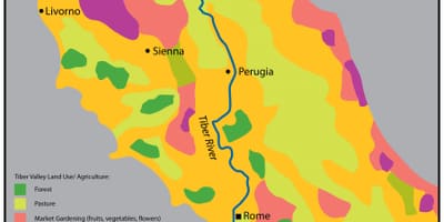 Fizyczna mapa Starożytnego Rzymu