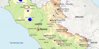 Rzym mapy topograficznej