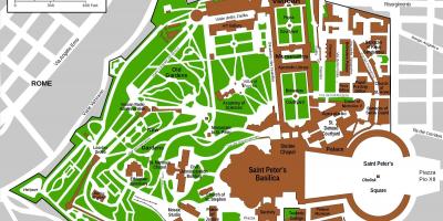 Wejście do muzeum Watykańskiego mapie