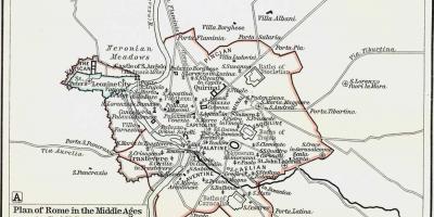 Mapa średniowieczny Rzym
